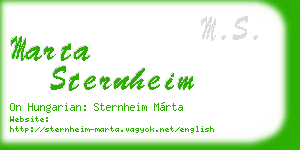 marta sternheim business card